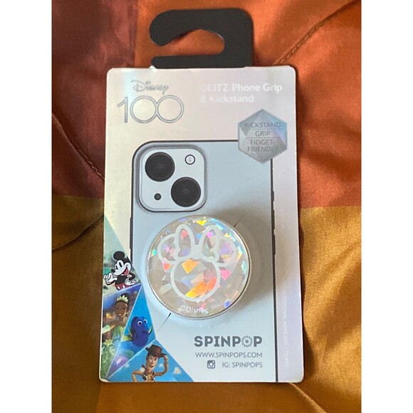 Disney 100 SpinPop Glitz Phone Grip & Kickstand - Minnie Mouse - Spin Pop Fidget - Picture 1 of 2